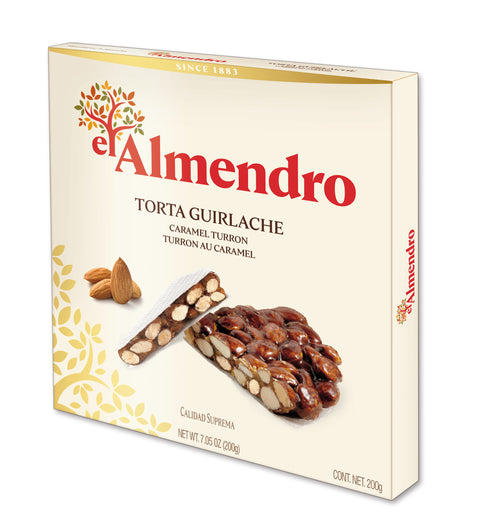 El Almendro Torta Guirlache Round Crunchy Almond Caramel Turron 200 g