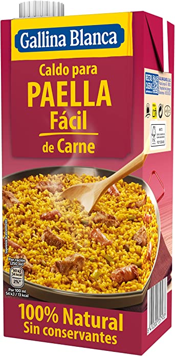 Meat paella broth Gallina Blanca 1L