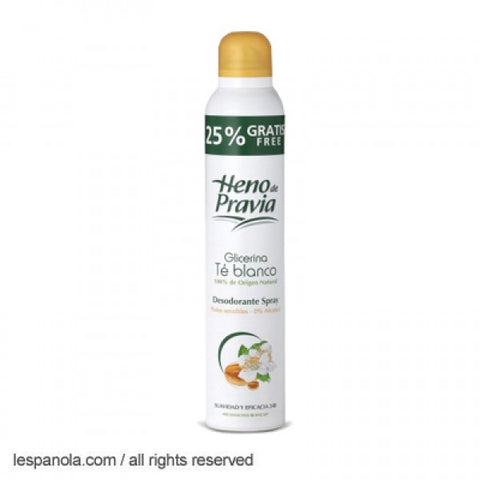 Heno De Pravia Desodorante Spray Glicerina Té Blanco 200 ml