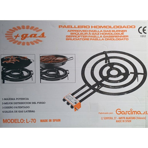 Paellero +Gas de Garcima. Catálogo Cocina Paelleras . Catálogo CRISOL.