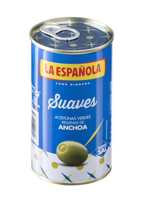 La Española Anchovy Stuffed Olives Less Salt 130 g