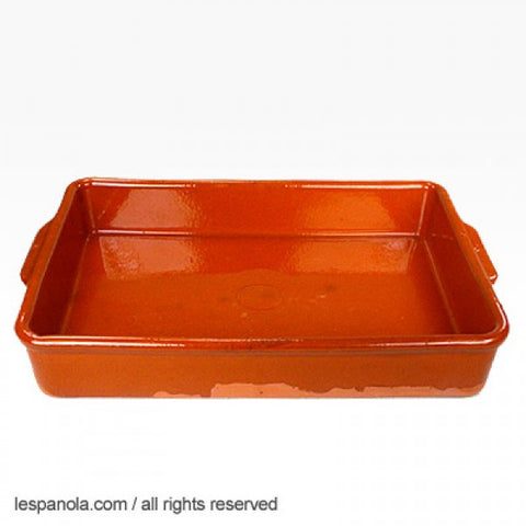 (À EMPORTER UNIQUEMENT) Plat à gratin rectangulaire en terre cuite espagnole (différentes tailles)