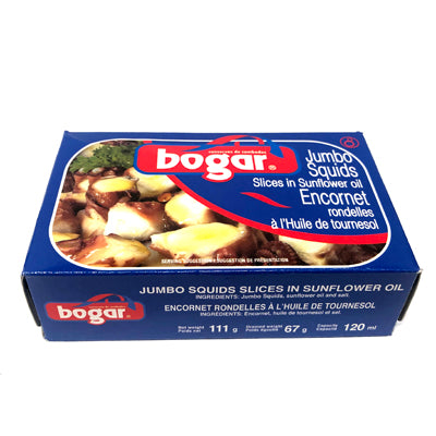 Bogar Jumbo Squid Slices In Sunflower Oil 111 g